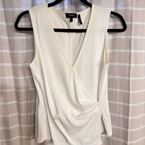 Theory Women's Ivory Wrap Blouse
